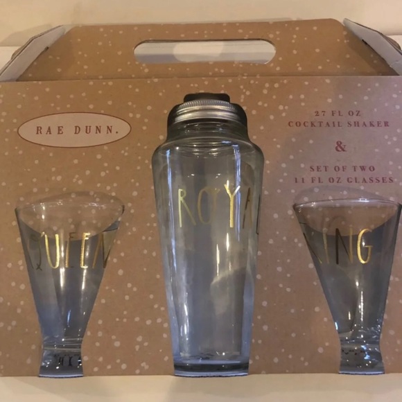 Rae Dunn Dining Rae Dunn Cocktail Shaker Set Royal King Queen